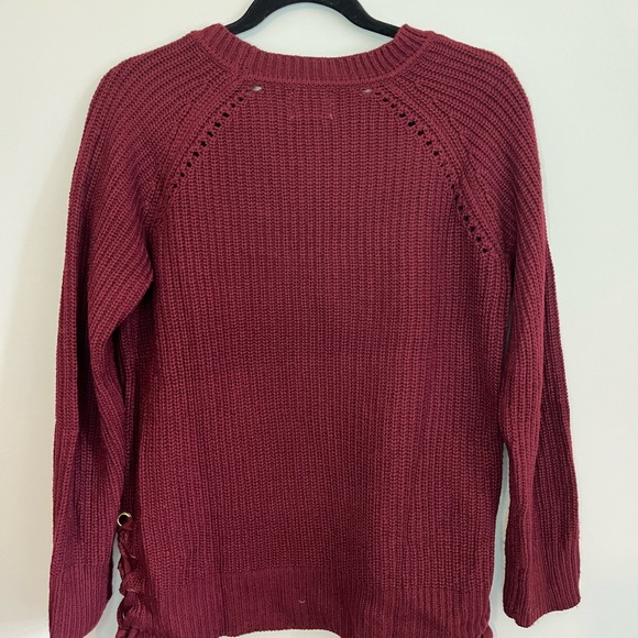 Maroon Knit Sweater - Small - Picture 3 of 4